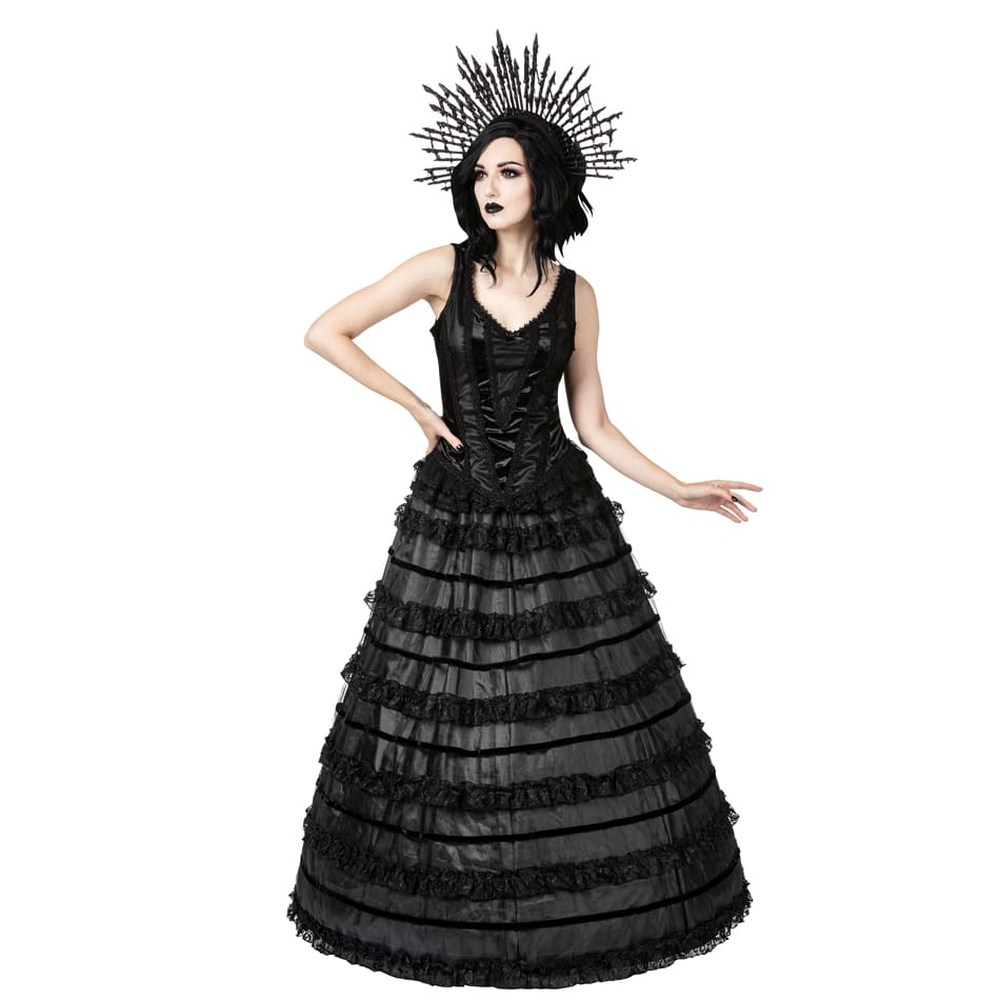 Sinister - 1312 Maxi jupe longue - Noir